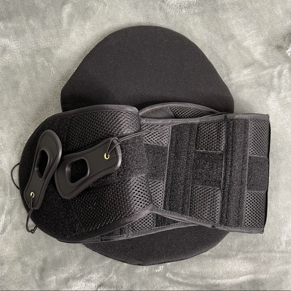 Delta Adjustable Back Brace Set Posture Support Cushion Lumbar Belt & Bag